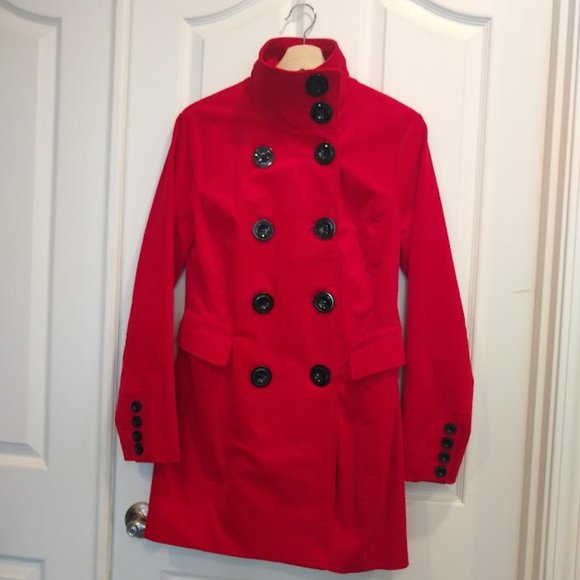 Luii Anthropologie Double Breasted Red Jacket size Small - Picture 4 of 5
